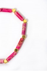 Bracelet  "Petra"  jaspe imperiale rose