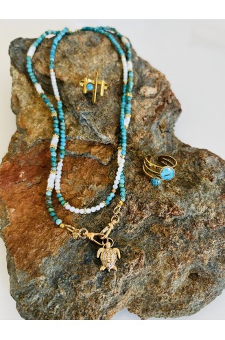 Collier Lucia turquoise pour pendentif