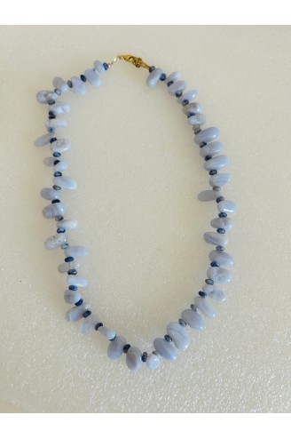 Collier "Petra" Calcedoine