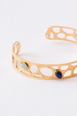 Bracelet jonc  "Savéria" lapis lazuri