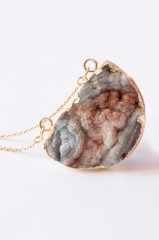 Collier  "Petra"  Agate Druzy