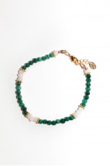 Bracelet "Ghjuvanna" malachite et nacre