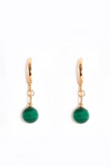 Boucles d'oreilles "Paola" malachite