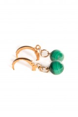 Boucles d'oreilles "Paola" malachite