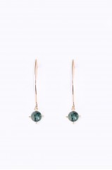 Boucles d'oreilles "Anghjula" jaspe vert