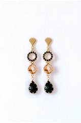 Boucles d'oreilles "stella" noire