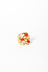 Bague "Fiora" corail